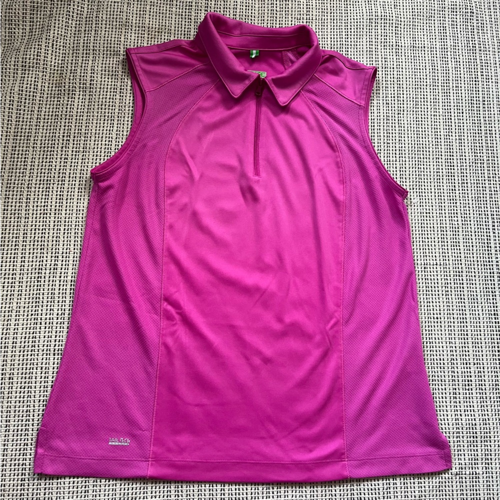 Tailtech Performance Golf Pink Polo Sleeveless Women's Top